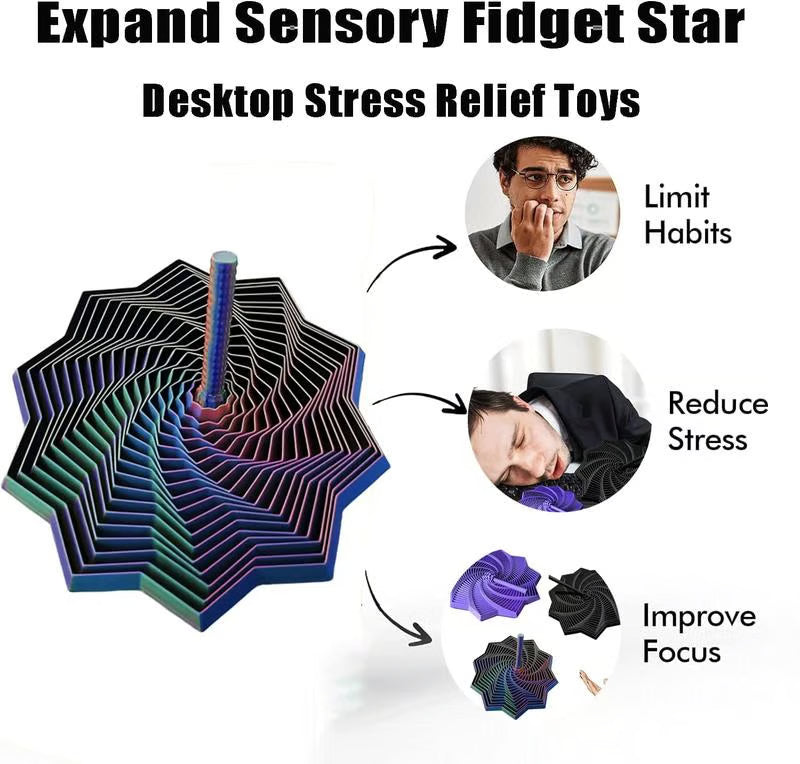Trendyrola 3D Printed Expanded Sensory Fidget Star
