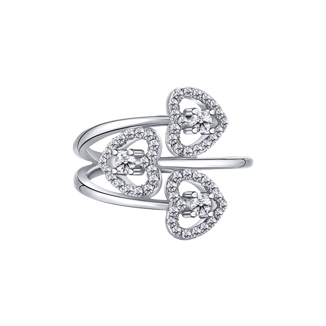 Ziella Love is Forever Three Hearts Ring